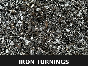 Iron turnings — a pile of metal shavings and turnings